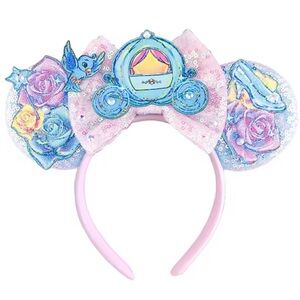 Disney Cinderella Mickey Ear Headband for Girls & Women’s Princess Sequin Bow